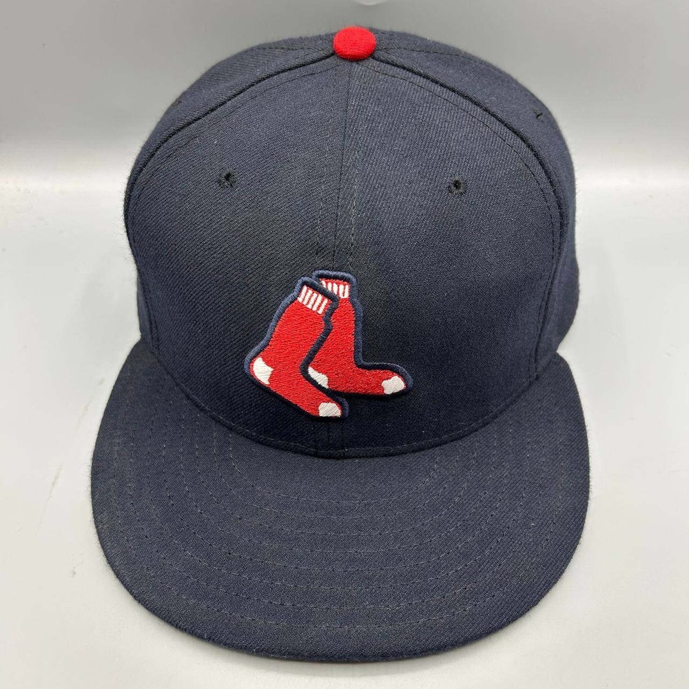Boston Red Sox MLB Hat Men 7 3/4 Navy Blue 59Fifty New Era Fitted Cap